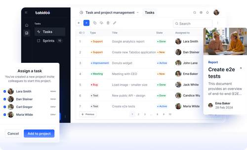 Tabidoo Task management