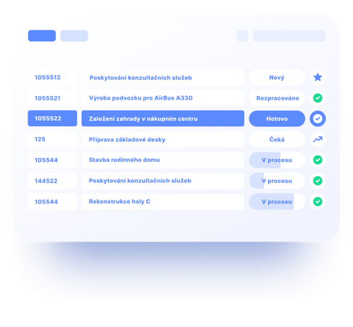 Zobrazení dat - tabulka